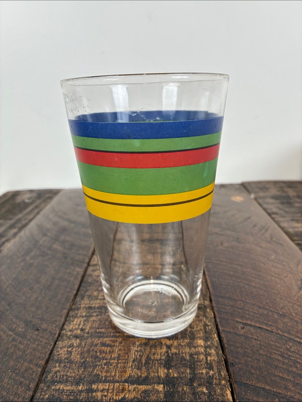 Gibson Designs Glassware Tumbler Salsa Stripe Pattern Glass 12 oz 5-3/4" 2005